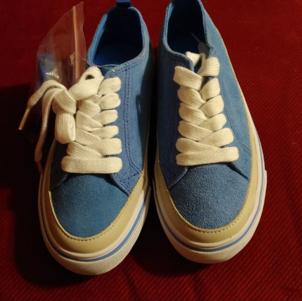 Lands End Boys Suede Shoes, Sz 3 Kids